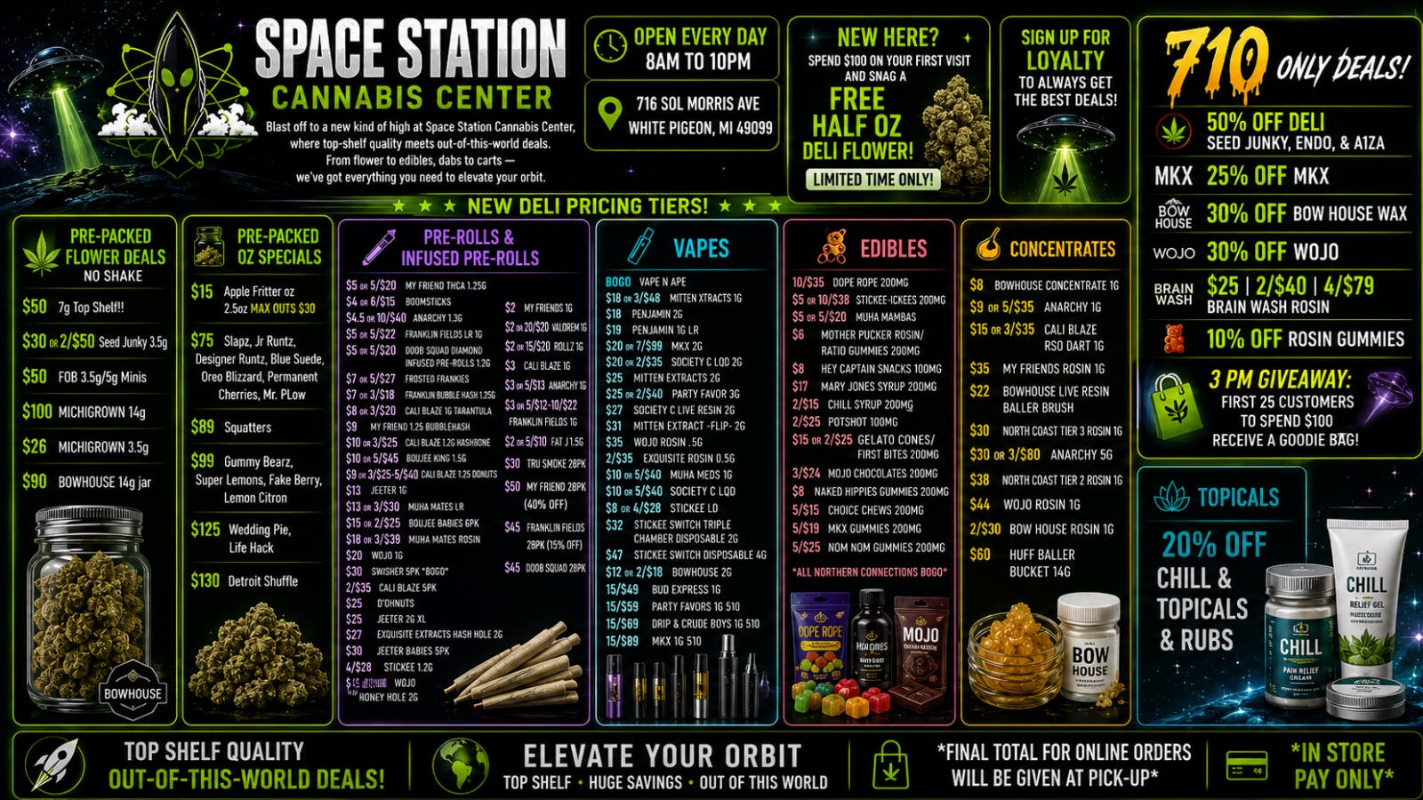 Space Station Cannabis 710 FOR A GALAXY FAR AND WIDE