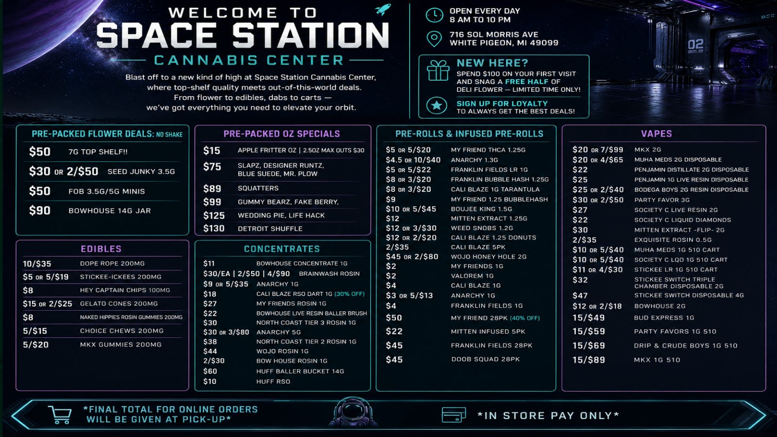 Space Station Cannabis Best Deals In the Galaxy