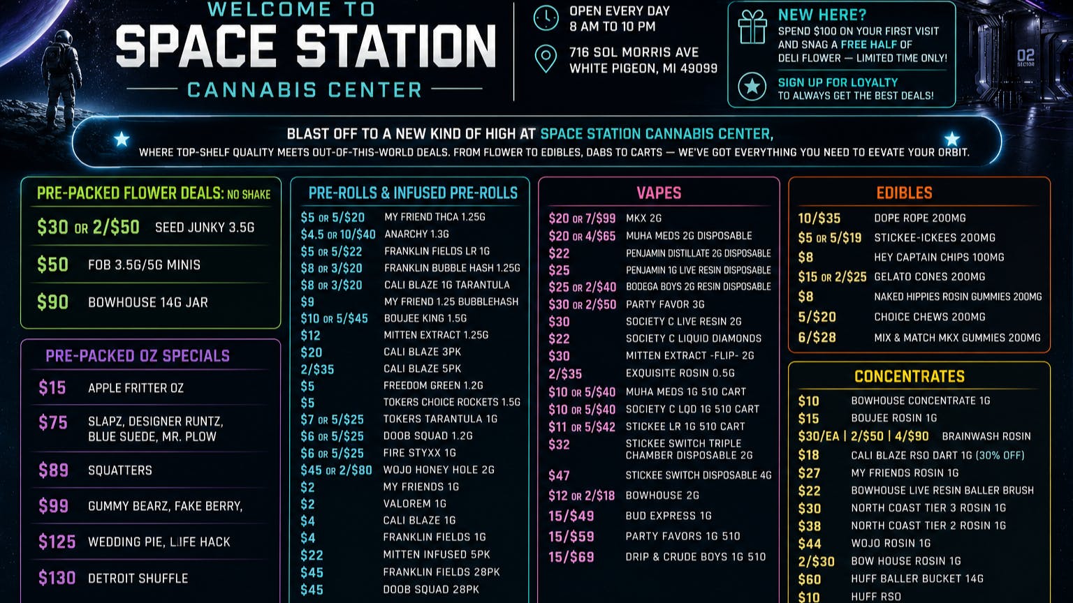 Space Station Cannabis DEALS OUT OF THIS WORLD!