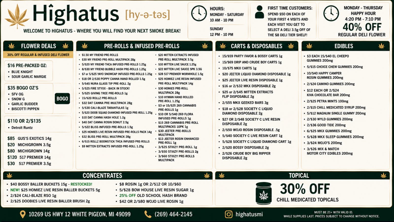 Highatus BEST FLOWER, BEST DEALS, BEST DESTINATION