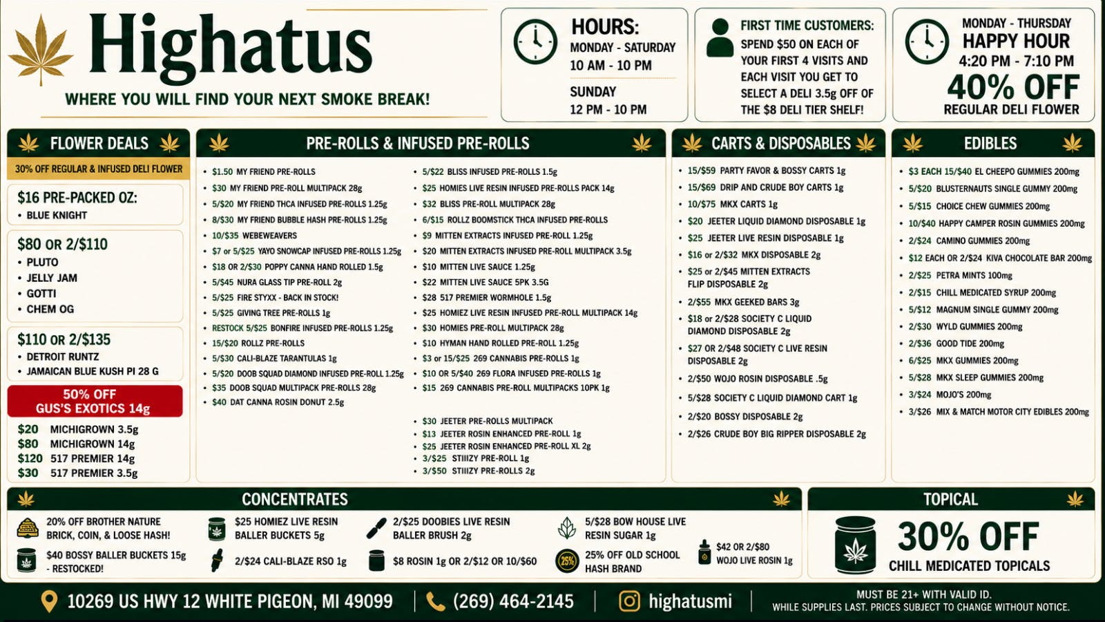 Highatus BEST FLOWER, BEST DEALS, BEST DESTINATION