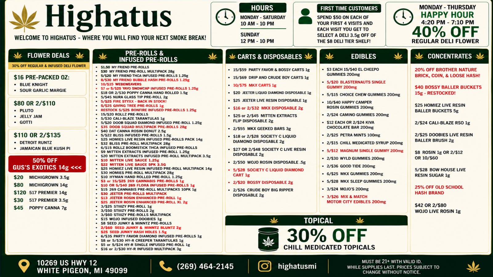 Highatus BEST FLOWER, BEST DEALS, BEST DESTINATION
