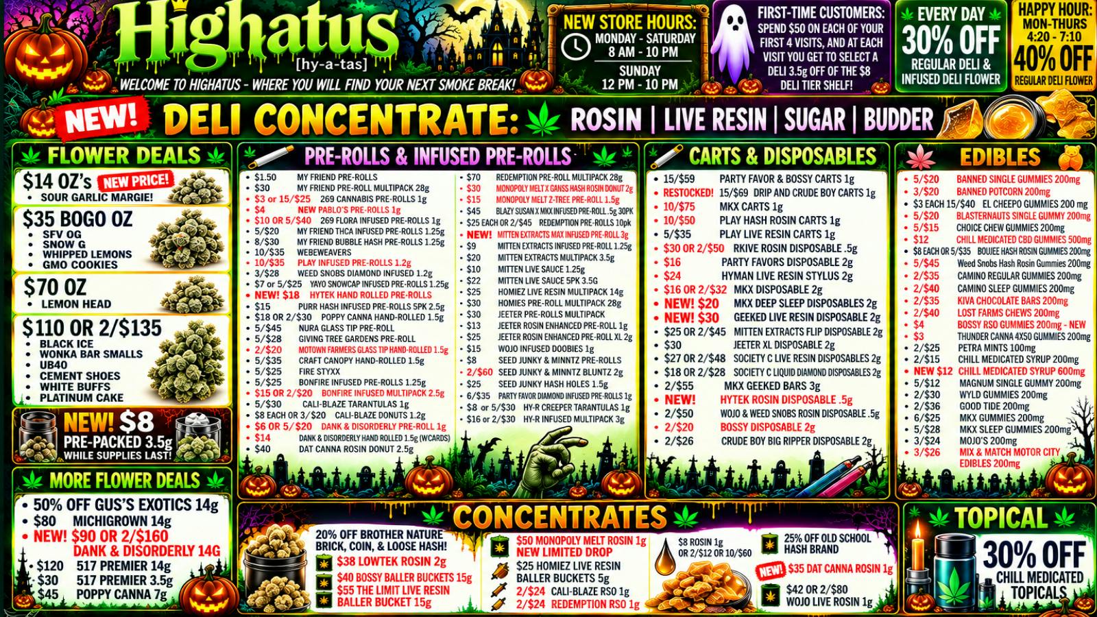 Highatus NOW SERVING DELI - CONCENTRATE!