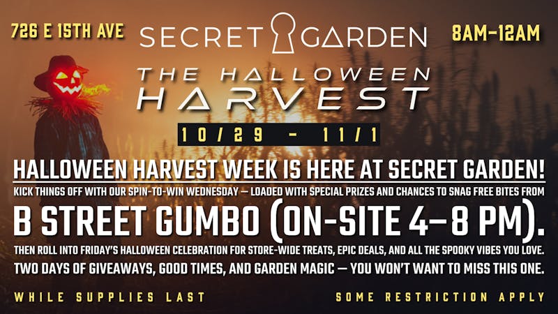 Secret Garden Cannabis The Halloween Harvest