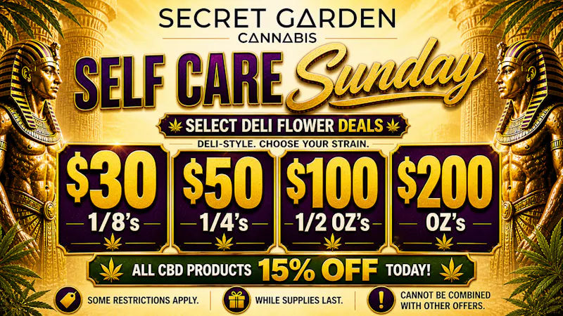 Secret Garden Cannabis Self Care Sunday