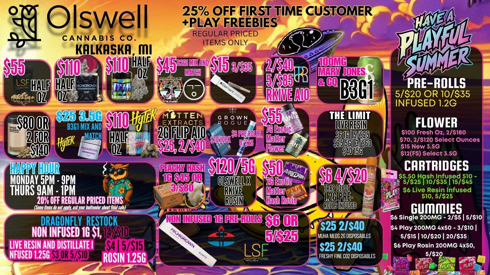 Olswell Cannabis Co - Kalkaska OLSWELL KALKASKA | CONCERT GIVEAWAY & DEALS