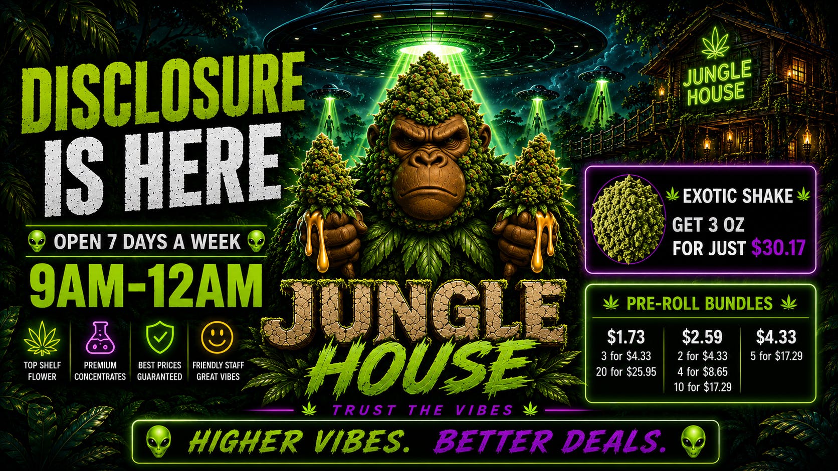 Jungle House 3 Shake Ounces for $30.17