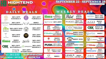 Hightend Dispensary & Lounge SHOP DEALS, 20% FTP, 5% REWARDS
