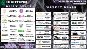 Hightend Dispensary & Lounge SHOP DEALS, 20% FTP, 5% REWARDS