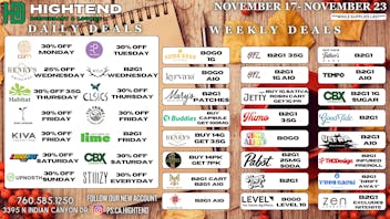 Hightend Dispensary & Lounge SHOP DEALS, 20% FTP, 5% REWARDS