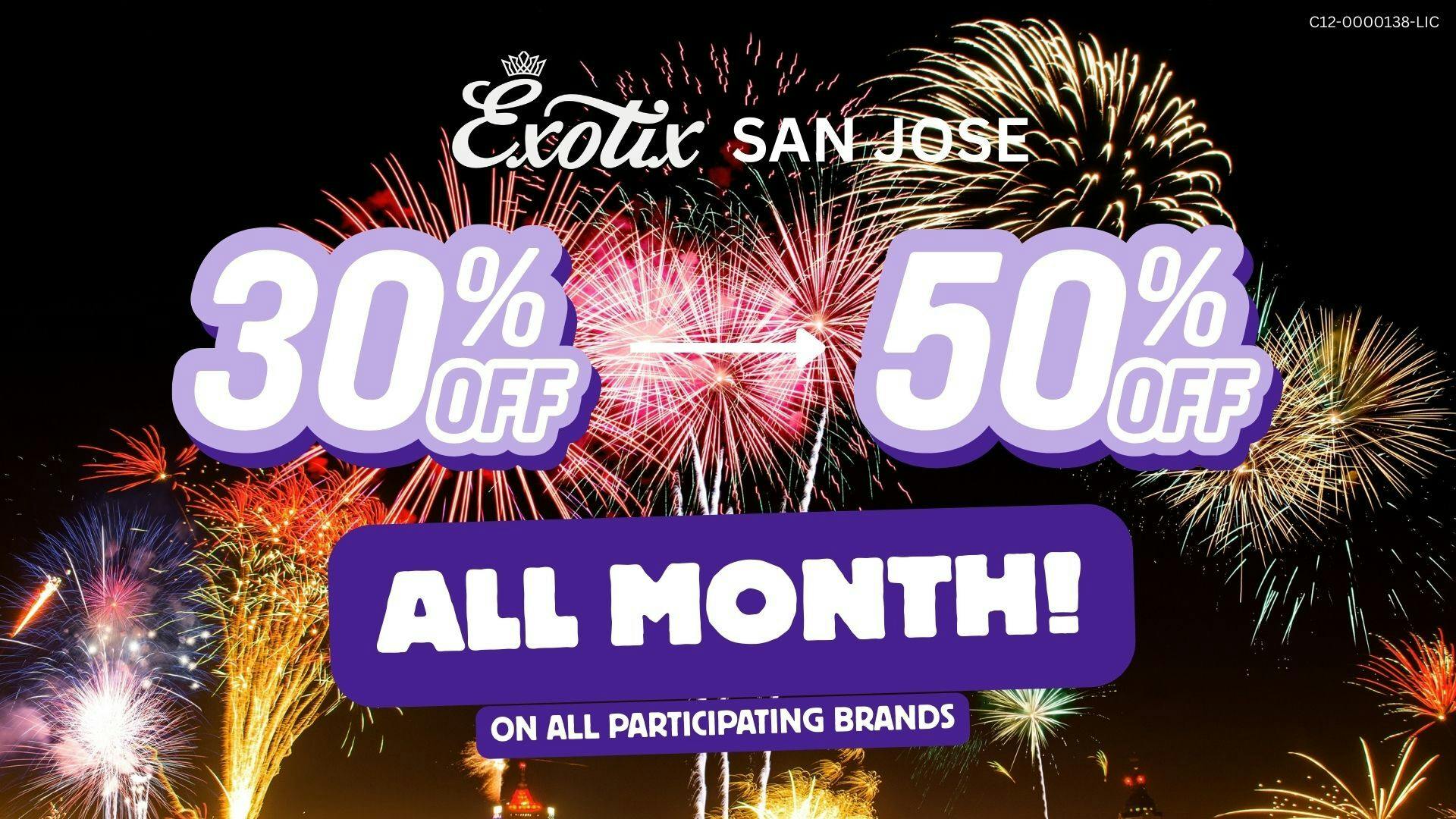 Exotix Weed Dispensary San Jose 30% - 50% OFF EXOTIX SAN JOSE HOLIDAY SPECIALS