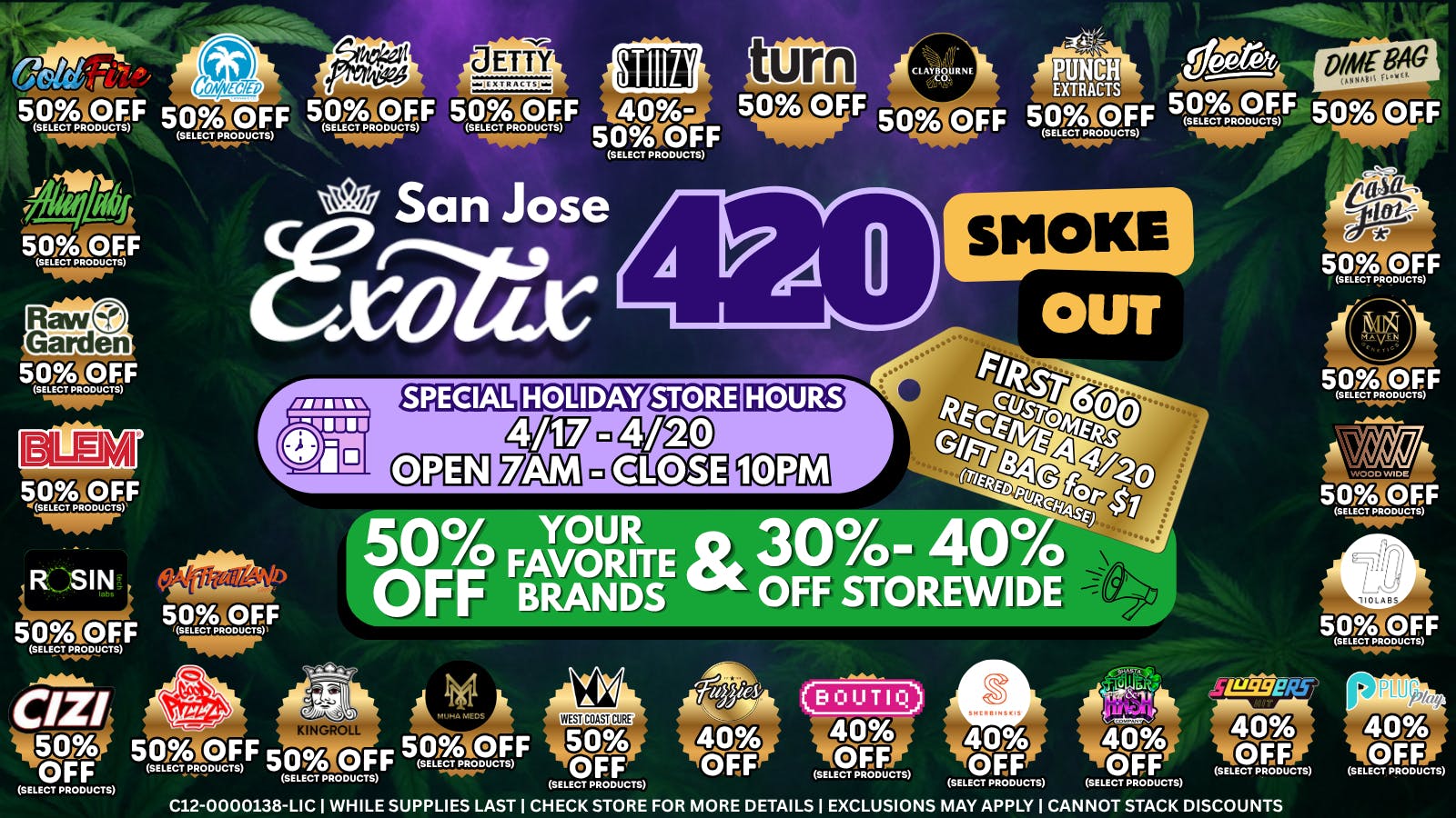 Exotix Weed Dispensary San Jose 4/20 SPECIAL AND EXCLUSIVE DROPS AT EXOTIX SJ