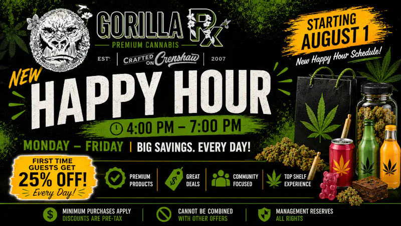 GOOD TIMES CRENSHAW HAPPY HOUR AT GRX ! FTP 25% OFF