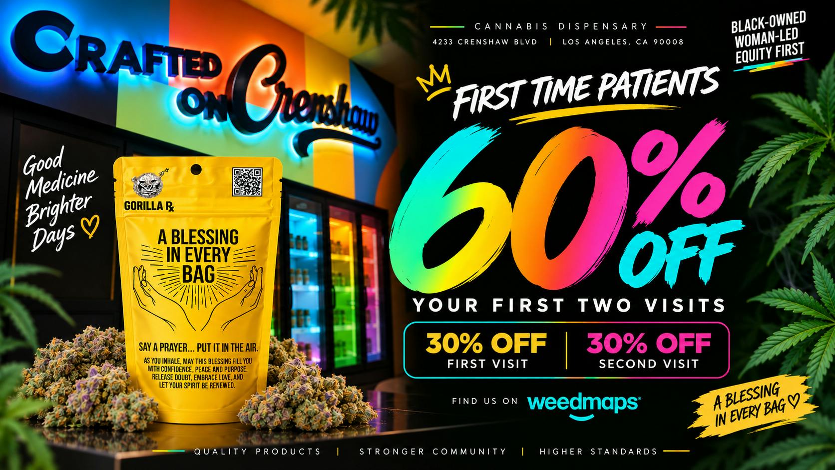 GOOD TIMES CRENSHAW FIRST TIME CUSTOMER 60% OFF