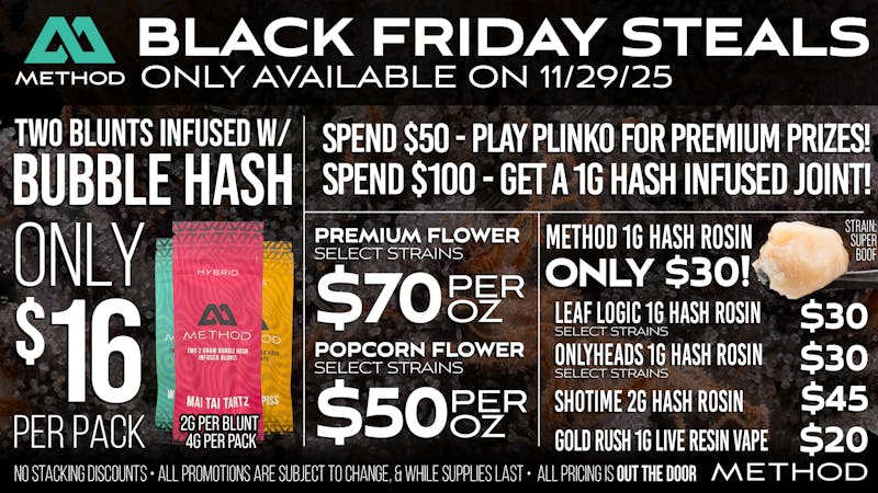 Method BLACK FRIDAY SPECIALS!!