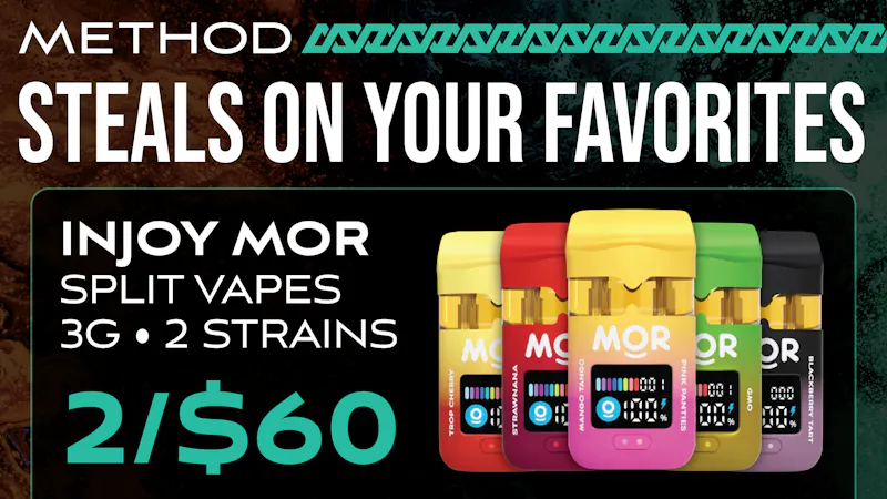 Method INJOY MOR 3G SPLIT VAPE | 2/$60 OTD!