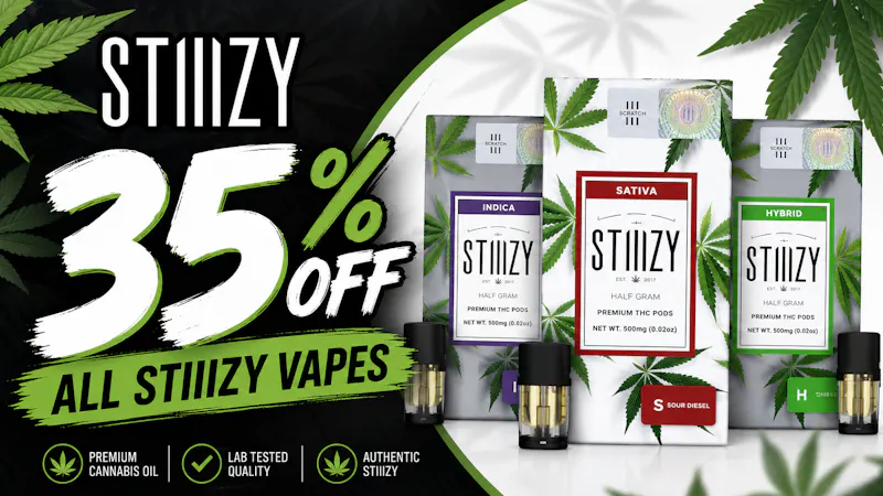 Dr Greenthumb's San Diego 35% off Stiiizy Pods and All-In-Ones