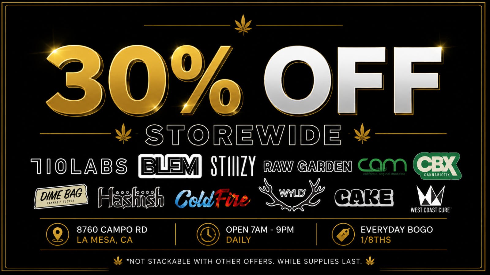 Dr Greenthumb's San Diego 30% off Storewide