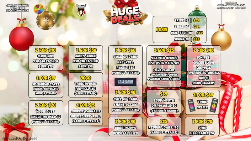 Dazed on Route 66 HoliDazed Savings!