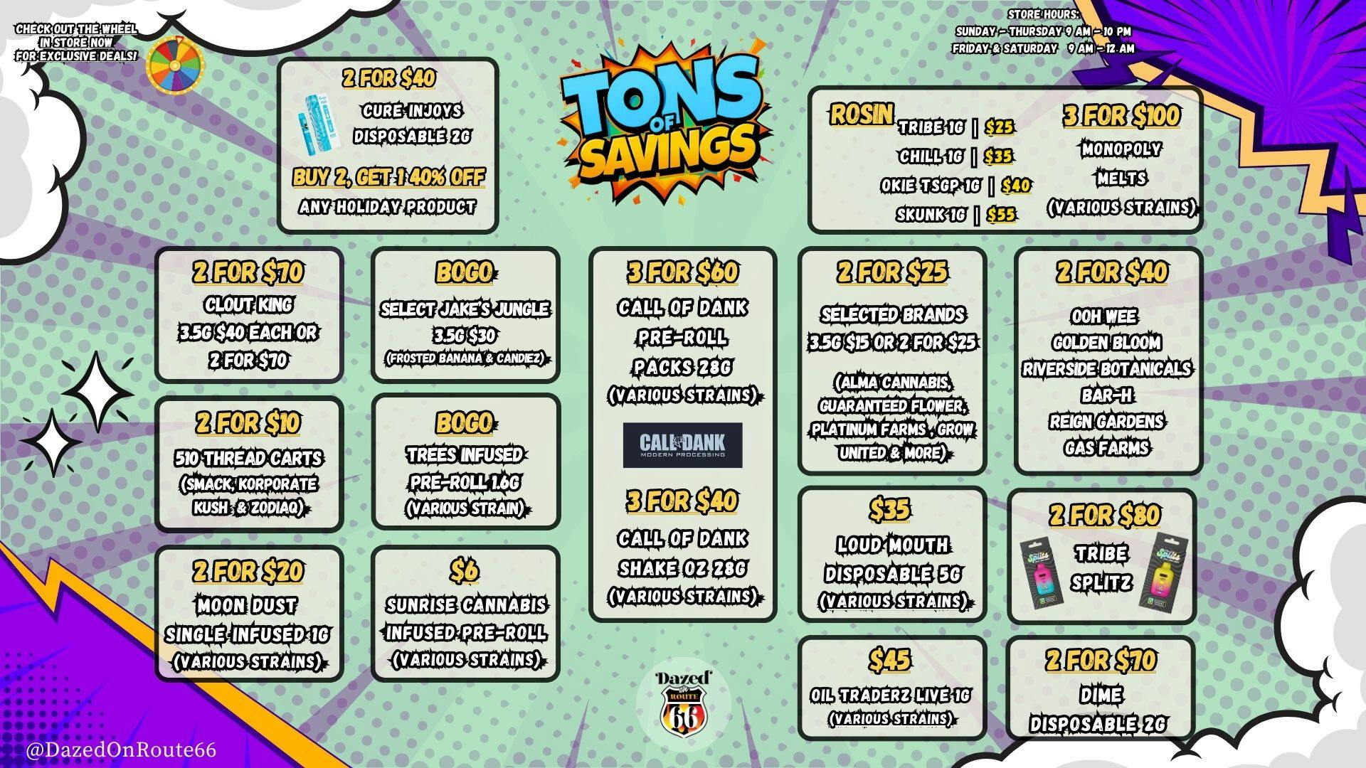 Dazed on Route 66 New Year, BIGGER Savings!