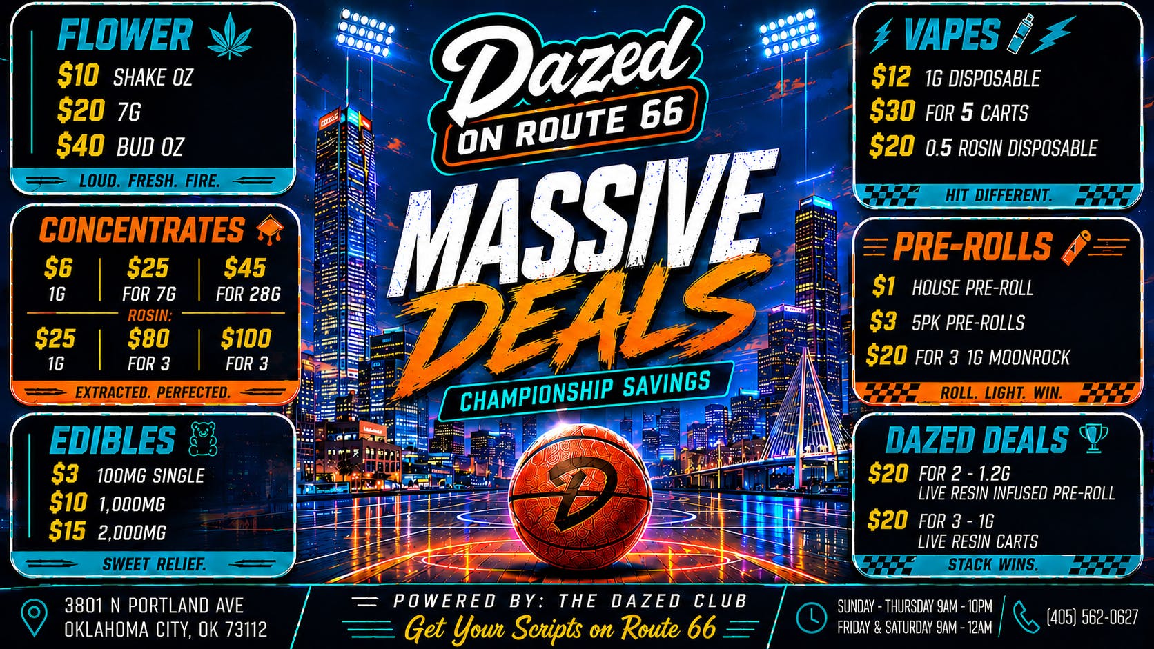 Dazed on Route 66 FULL COURT FIRE DEALS