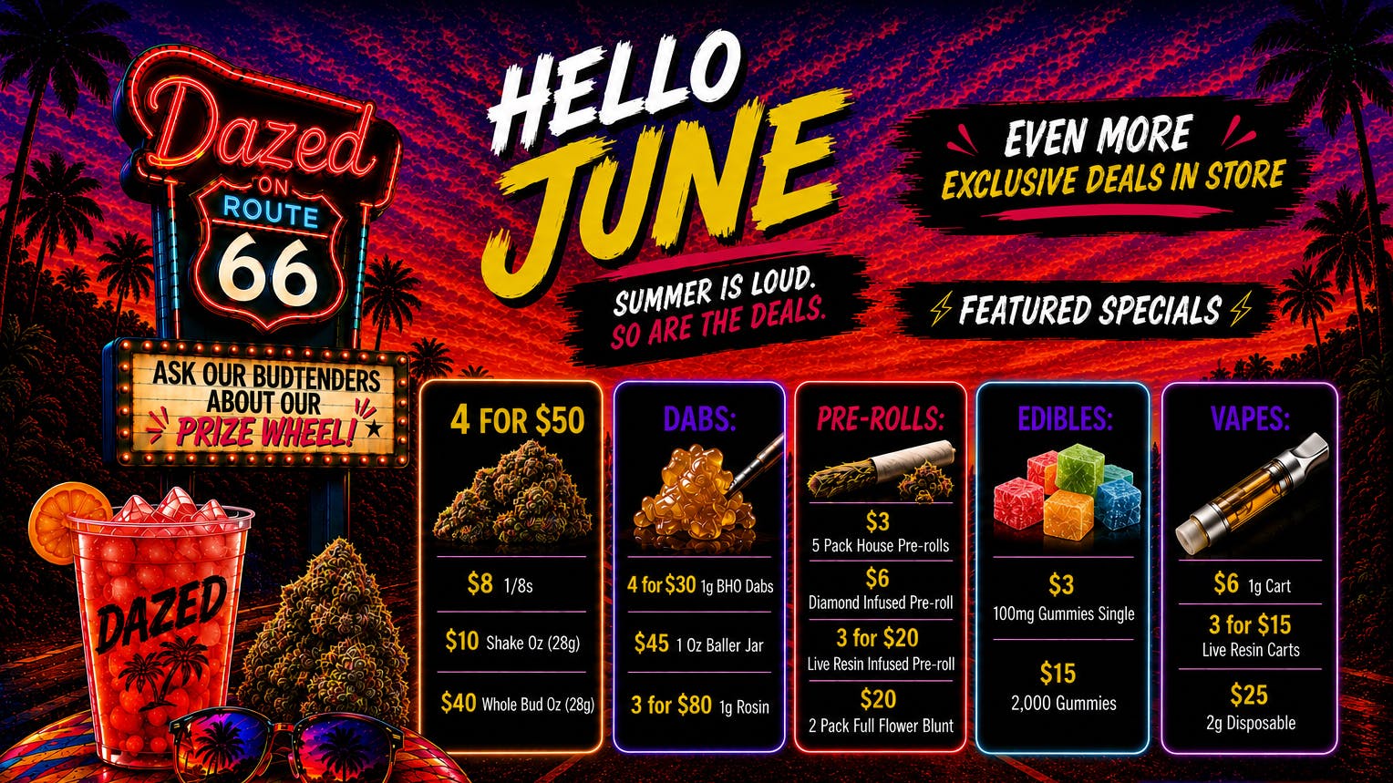 Dazed on Route 66 Summer Savings Have Arrived!