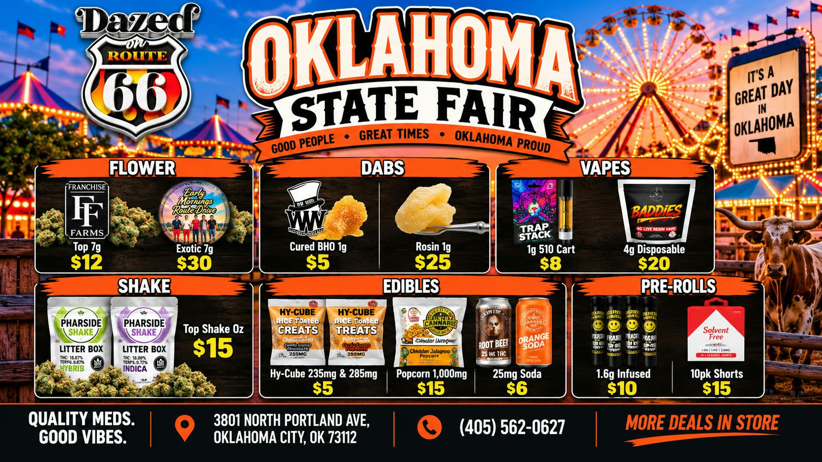 Dazed on Route 66 Great State Fair of Prices