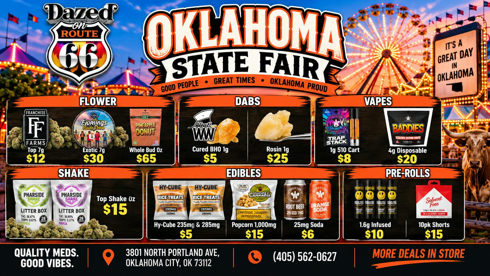 Dazed on Route 66 Great State Fair of Prices