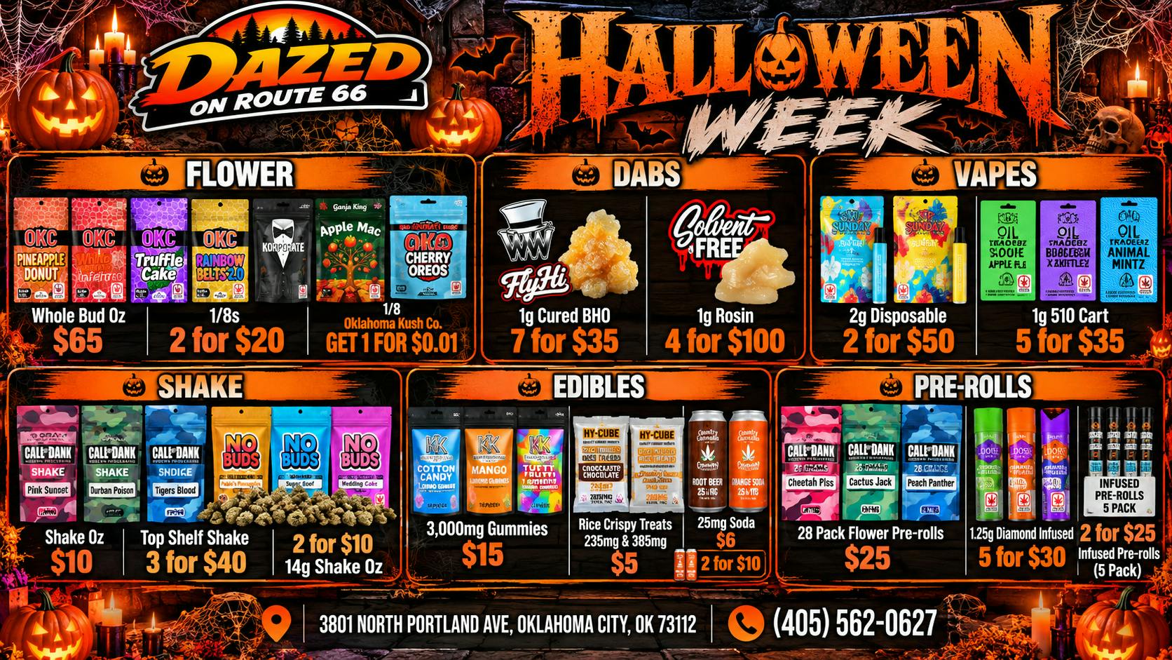 Dazed on Route 66 Spooktacular Deals!