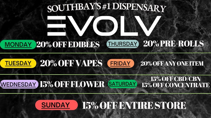 EVOLV Cannabis MUNCHIE MONDAY! - 20% off EDIBLES
