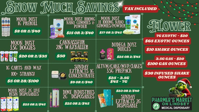 Pharmer's Market - Norman WARM UP DEALS!$65 OZ!$10 OZ$5 CARTS!$2 PREROLLS