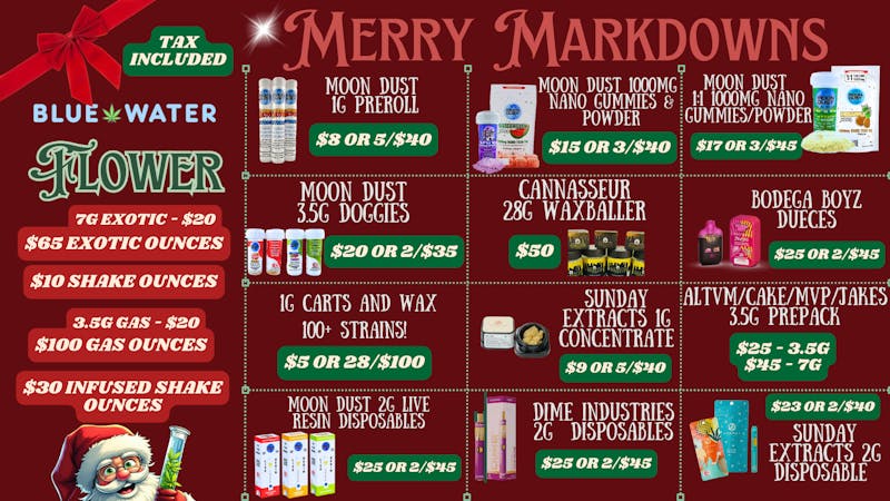 Blue Water - Norman HOT DEALS AT BLUE!$65 OZ!$10 OZ! $5 CARTS/WAX