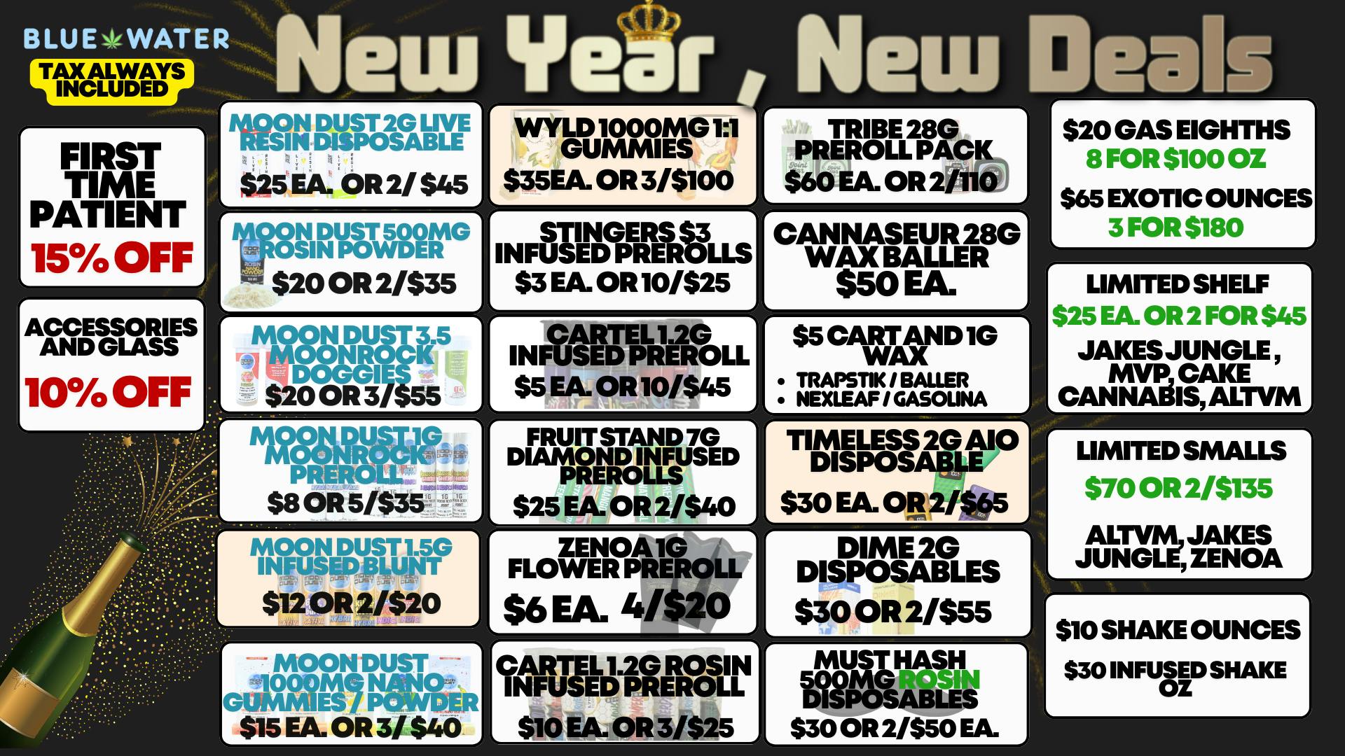 Blue Water - Norman NEW YEAR NEW STEALS!$65 OZ!$5 CARTS/WAX