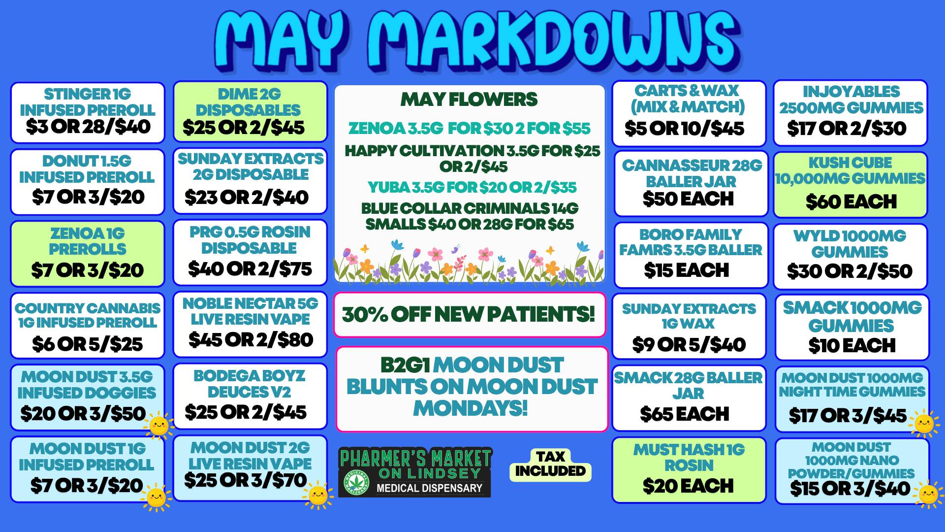 Pharmer's Market - Norman MAY MARKDOWNS!🌸 $65 OZ! 🌸$5 CARTS/WAX!