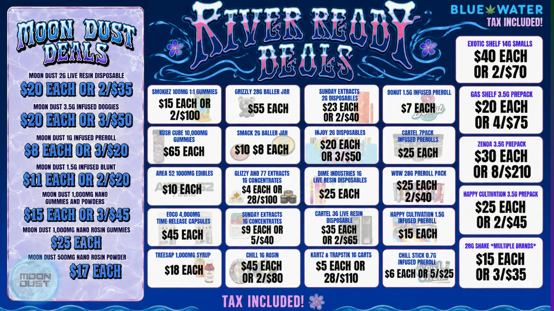 Blue Water - Norman 🌊 FLOAT WEEKEND STEALS🌊$70/OZ🔥$5 CARTS🔥
