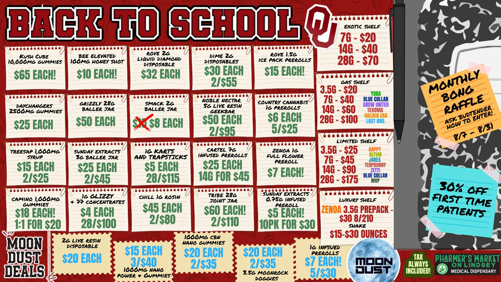 Pharmer's Market - Norman BACK TO SCHOOL SAVINGS ✏️ $70/OZ📓$5 CARTS🔥