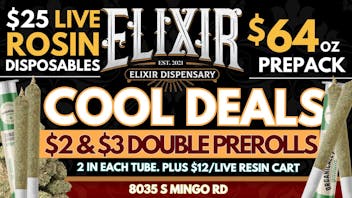 Elixir Dispensary Cool Weather = Cool Deals