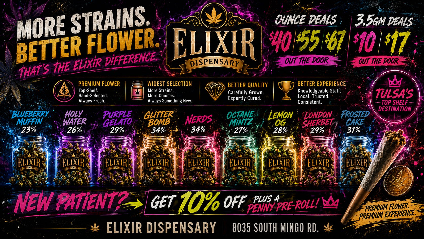Elixir Dispensary NEW DROP!!!$40/$55/$67 OZ