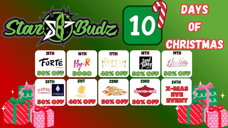 Star Budz - Flint - NOW OPEN! STAR BUDZ FLINT | 10 DAYS OF CHRISTMAS