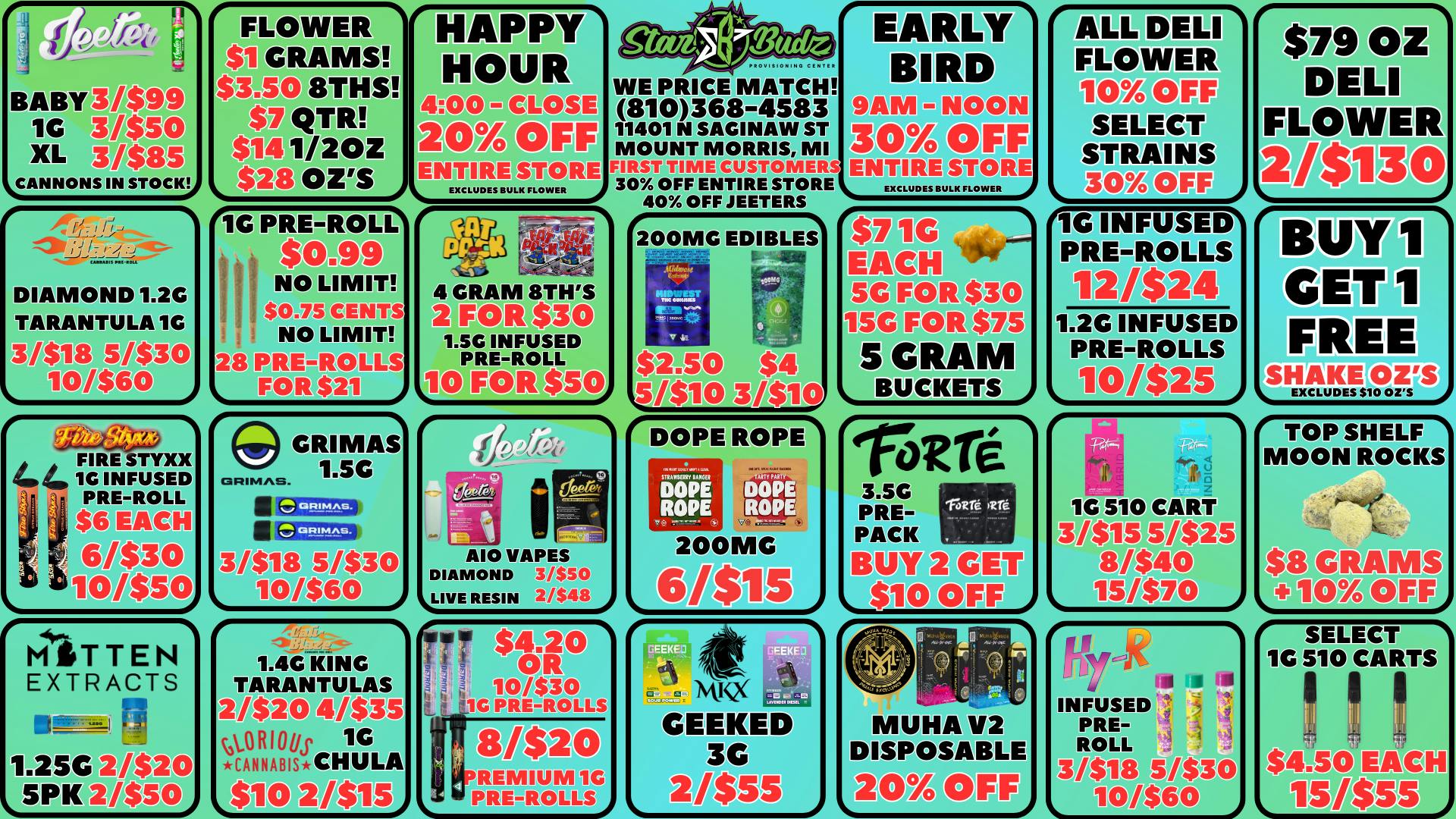 Star Budz - Mt Morris - Delivery CAN'T MAKE IT? WE DELIVER!