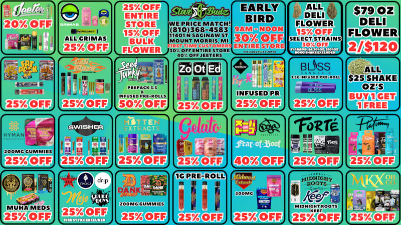 Star Budz - Mt Morris - Delivery CAN'T MAKE IT? WE DELIVER!