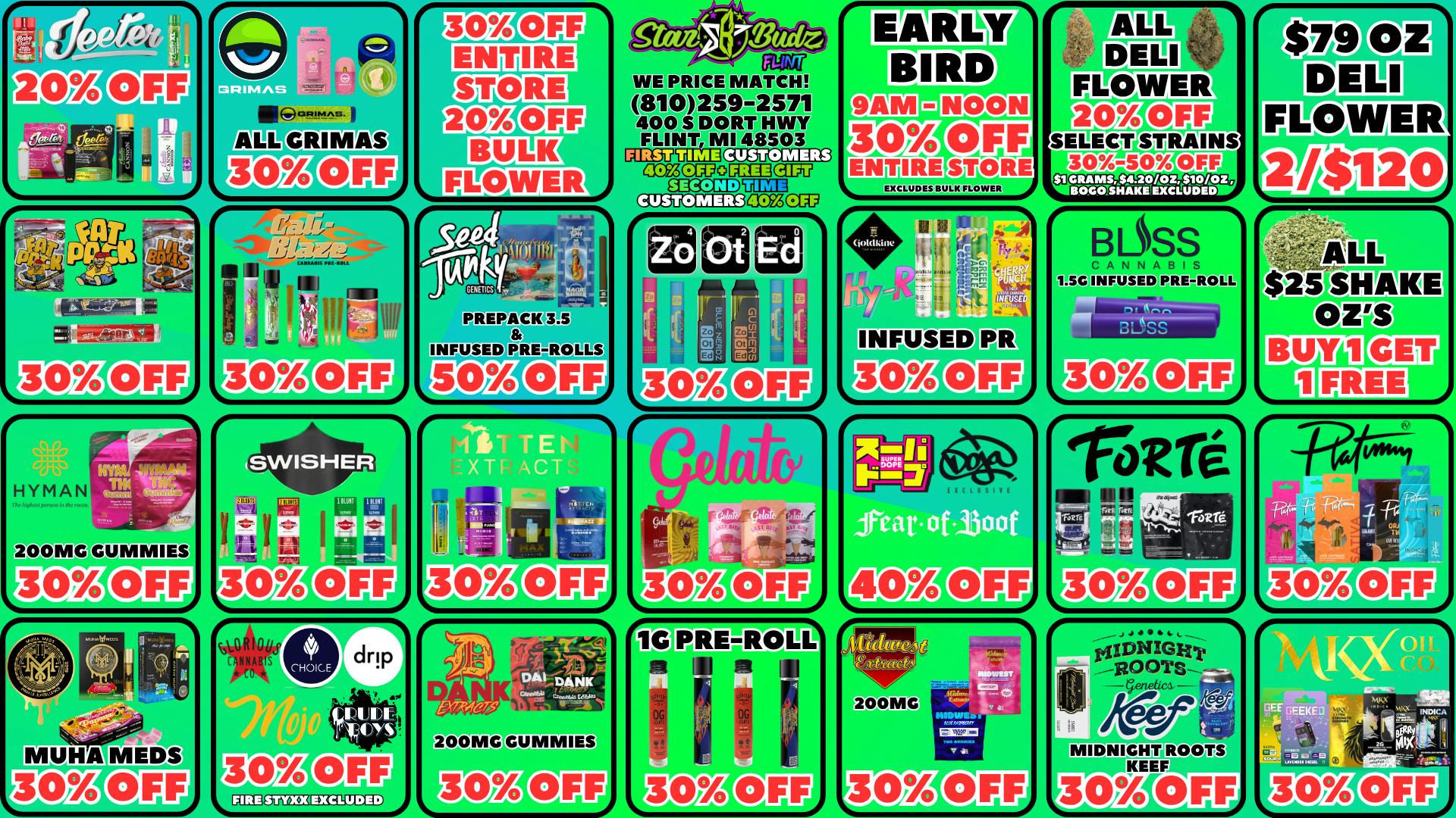 Star Budz - Flint - NOW OPEN! 30% OFF ENTIRE STORE