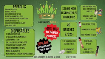 Cannabis King - Burton LOWEST PRICES IN FLINT ! NEW STRAINS !