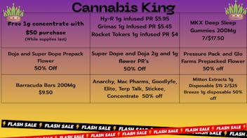 Cannabis King - Burton goodlyfe infused PR $1.75
