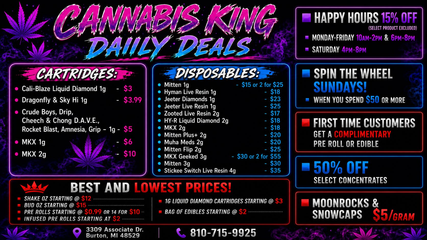 Cannabis King - Burton Cannabis King - Lowest Prices - Daily Deals