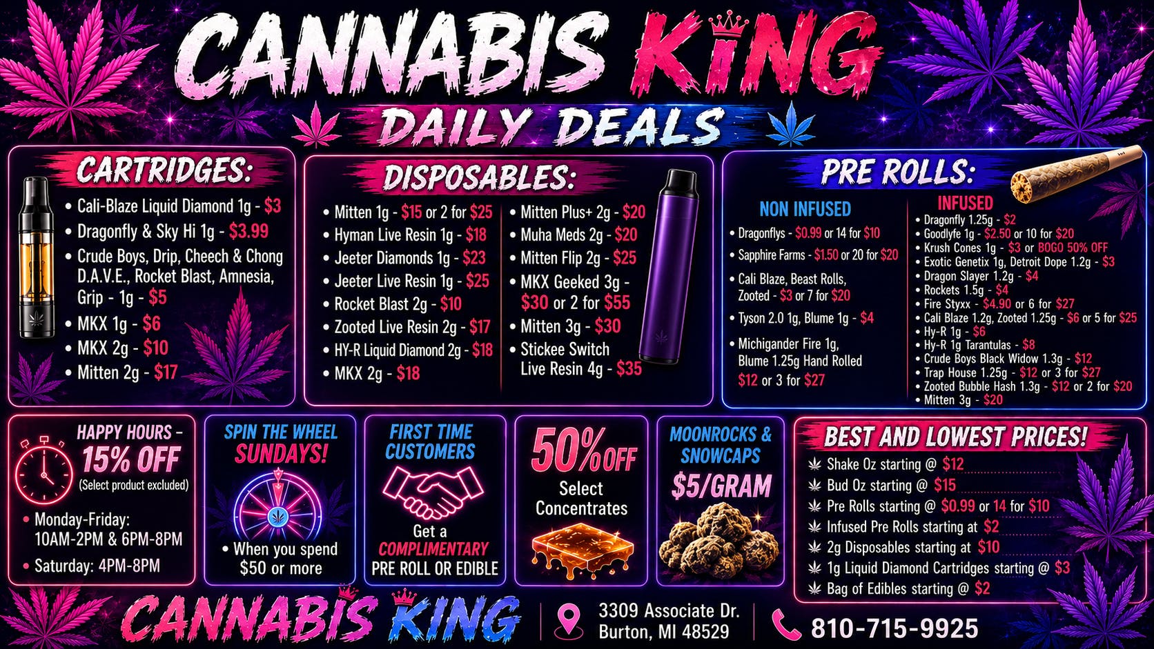 Cannabis King - Burton Cannabis King - Lowest Prices - Daily Deals