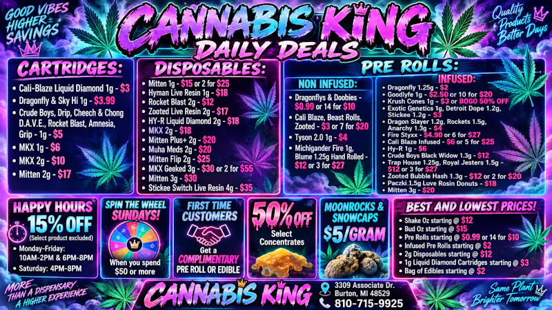 Cannabis King - Burton Cannabis King - Lowest Prices - Daily Deals