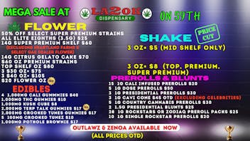 LA 2 OK Dispensary (Open 8am-12am) $20 OZ/ $30 OZ/ $40 OZ/ $50 OZ
