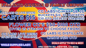 Family Grown FALL INTO SAVINGS @ FAMILY GROWN