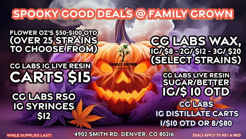 Family Grown SPOOKY GOOD DEALS @ FAMILY GROWN